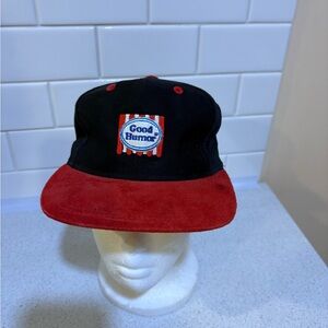 Vintage Good Humor Ice Cream Suede Brim Snapback Hat Cap